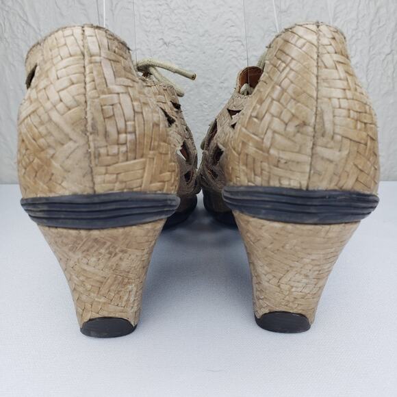 Gentle Souls Okey Dokey Brown Leather Gladiator Heels Sandals Women's Size 8 - Picture 8 of 16